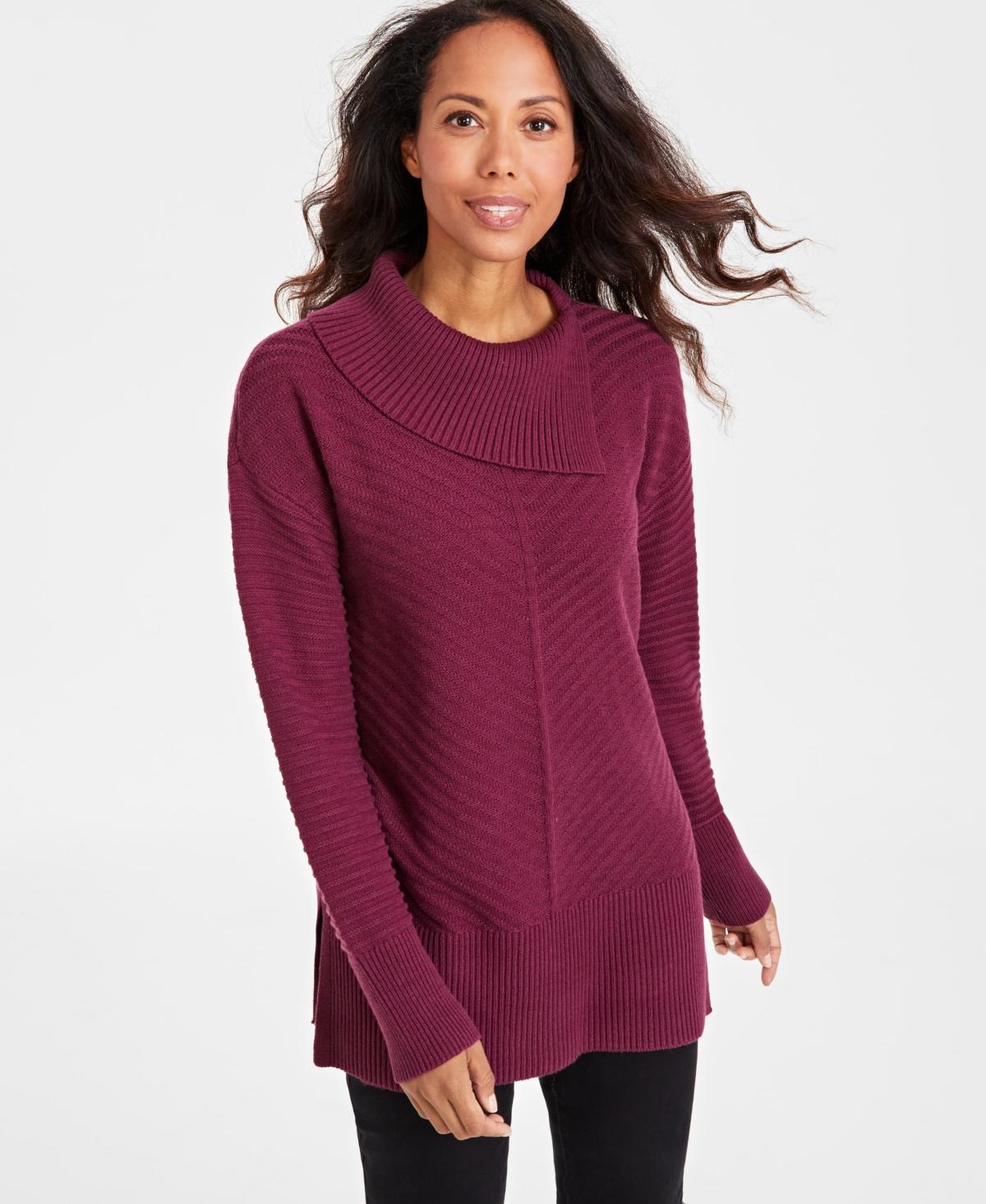 Style & Co Womens Envelope-Neck Tunic Sweater, Created for Macys Product Image