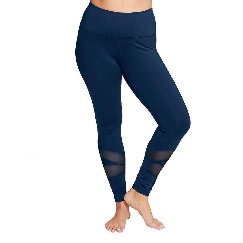 Plus Size Mazu Swim High-Waist Slimming Swim Leggings, Womens Blue Product Image