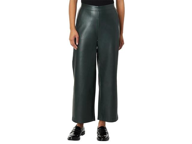 Elliott Lauren Leather Crop Wide Leg Pants (Hunter) Women's Clothing Product Image