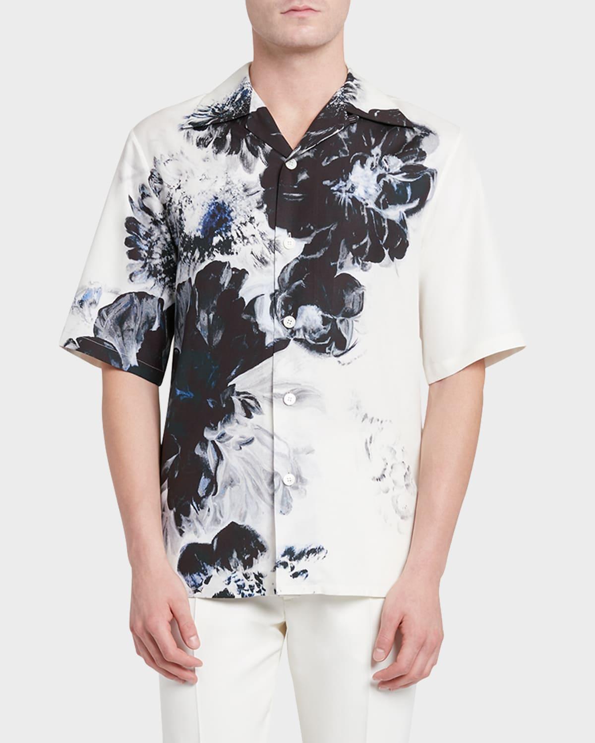 Mens Dutch-Floral Print Short-Sleeve Shirt Product Image