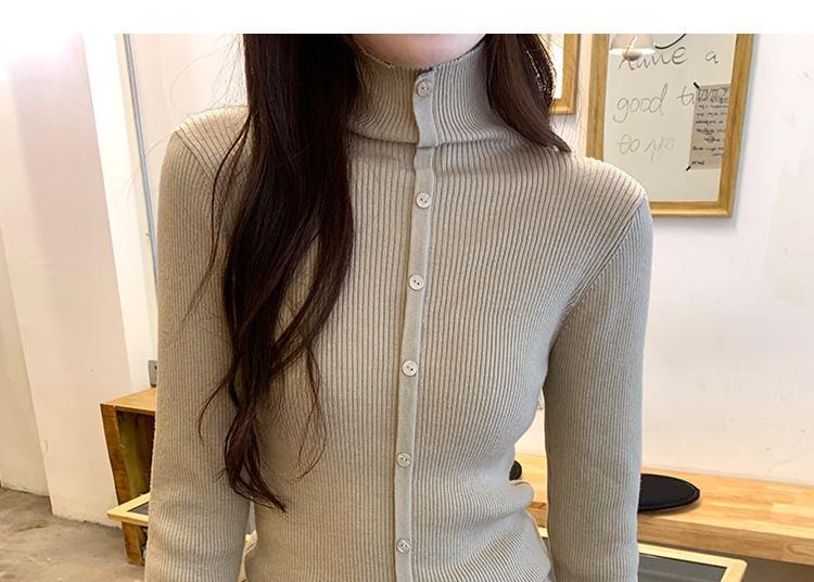 Plain Ribbed Cardigan Product Image