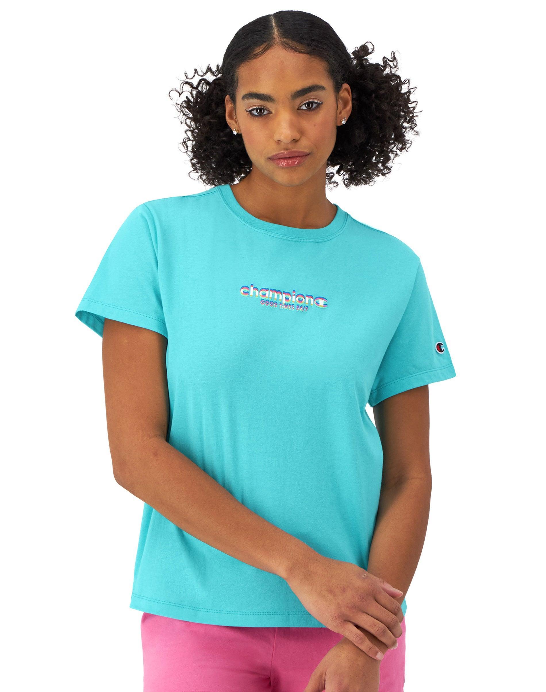 Womens Champion The Classic Tee Blue Excursion Product Image