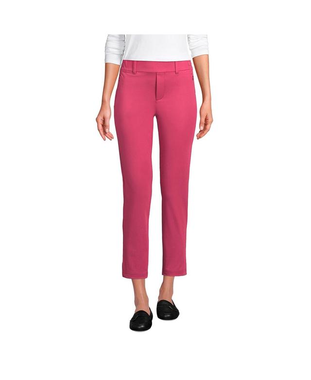 Womens Lands End Flex Mid Rise Pull On Crop Pants Product Image