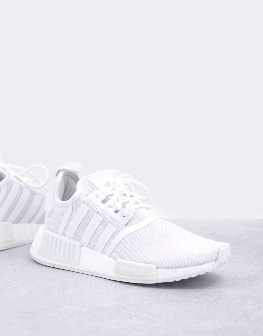 adidas Originals NMD_R1 sneakers in triple white - WHITE Product Image