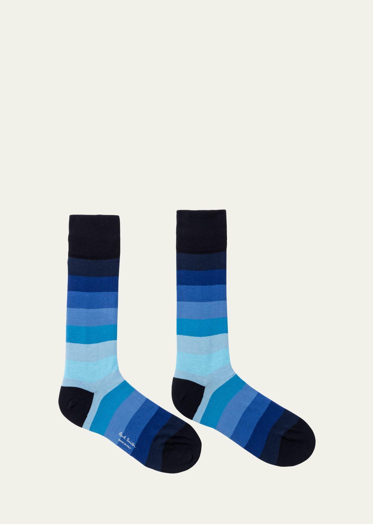 Mens Gradient Stripe Crew Socks Product Image