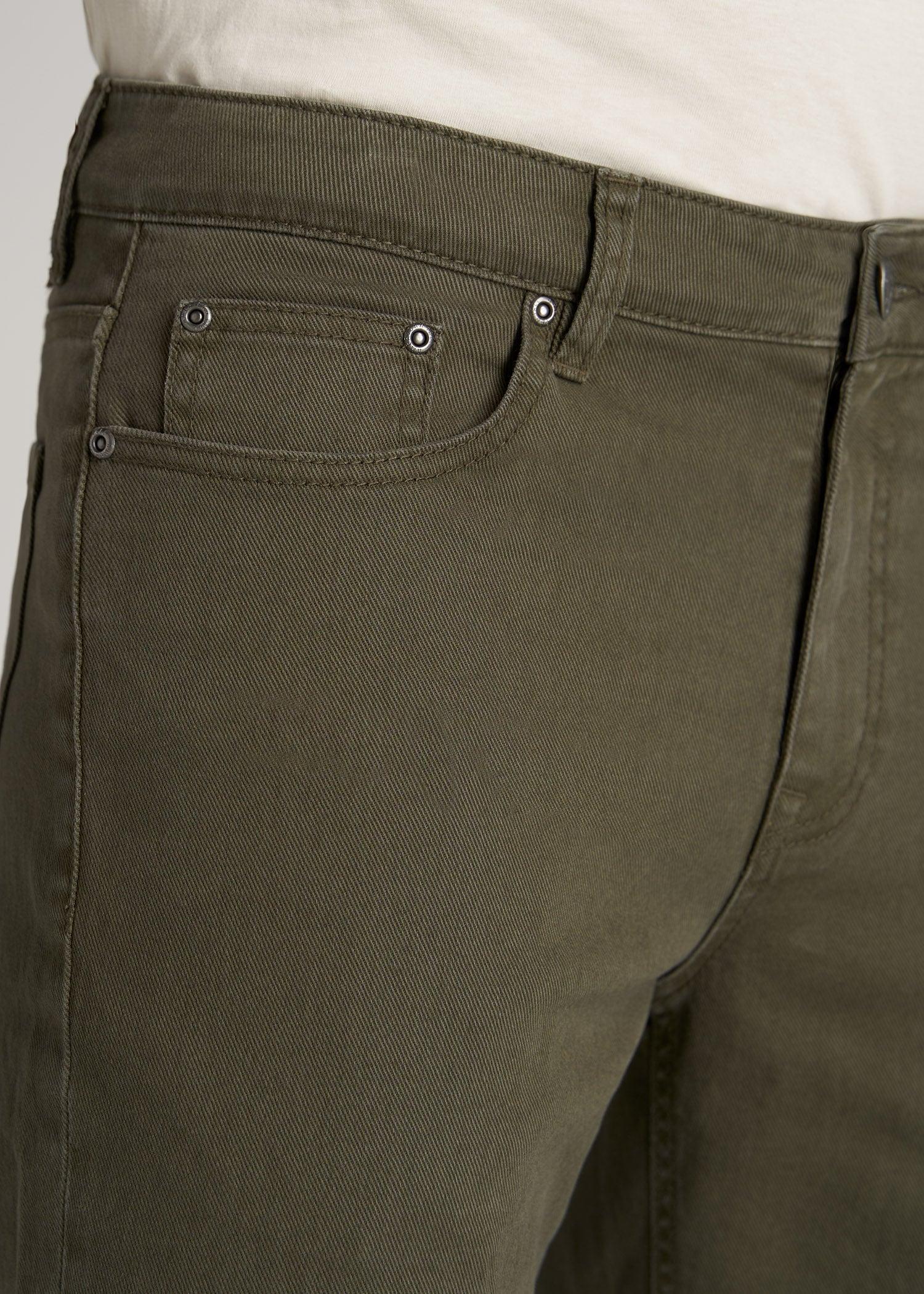 Dylan SLIM-FIT Jeans for Tall Men in Olive Green Wash Product Image