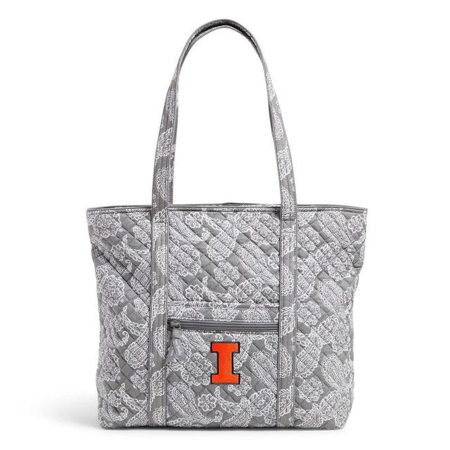 Vera Bradley Collegiate Tote Bag Women in Gray/White Bandana with University of Illinois Logo Product Image