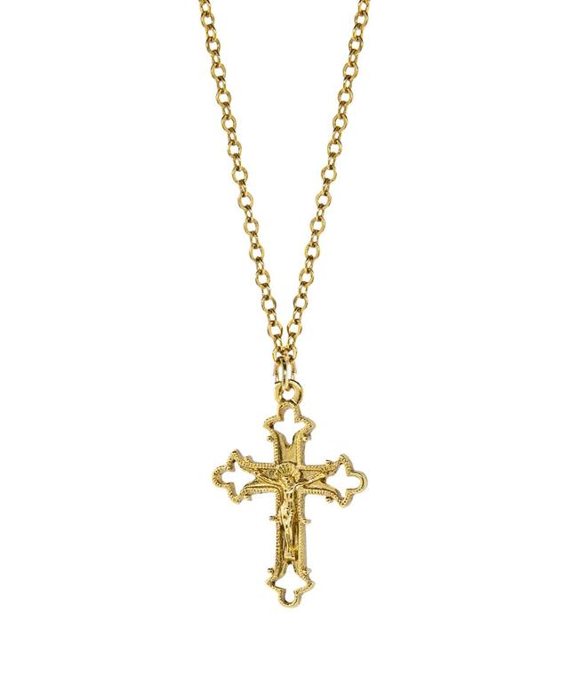 Symbols of Faith Crucifix Pendant Necklace, Womens, Gold Product Image