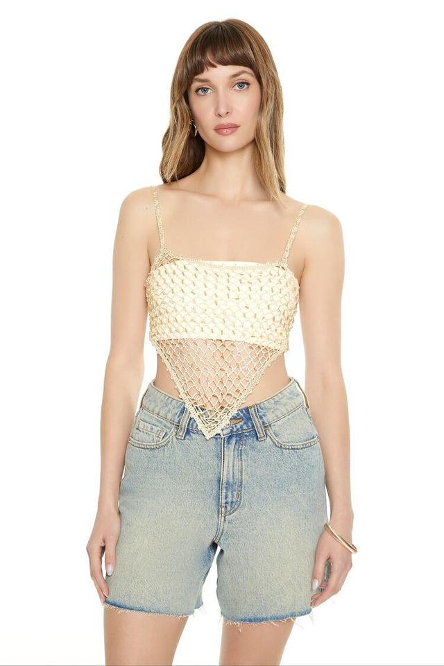 Sequin Sweater-Knit V-Hem Cami | Forever 21 Product Image