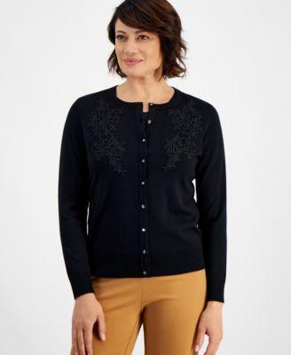 Women's Lace Applique Party Cardigan, Created for Macy's Product Image