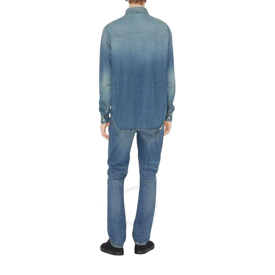 BURBERRY Halbhohe Slim-fit-jeans In Blue Product Image