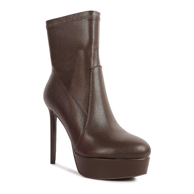 London Rag Rossetti Womens Stretch High Heel Ankle Boots Product Image