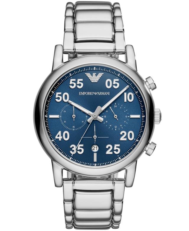 Emporio Armani s Stainless Steel Chronograph Bracelet Watch  - male - Size: one-size Product Image