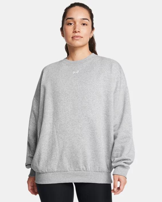 Womens UA Rival Fleece Oversized Crew Product Image