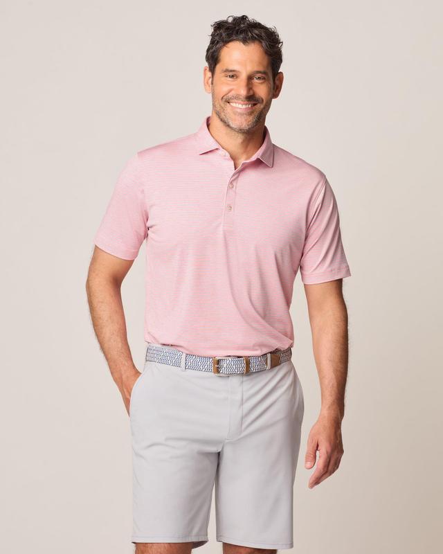 johnnie-O Michael Striped Jersey Performance Polo Product Image