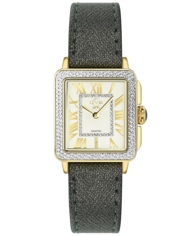 Gevril Womens Padova Swiss Quartz Black Italian Leather Strap Watch 30mm Product Image