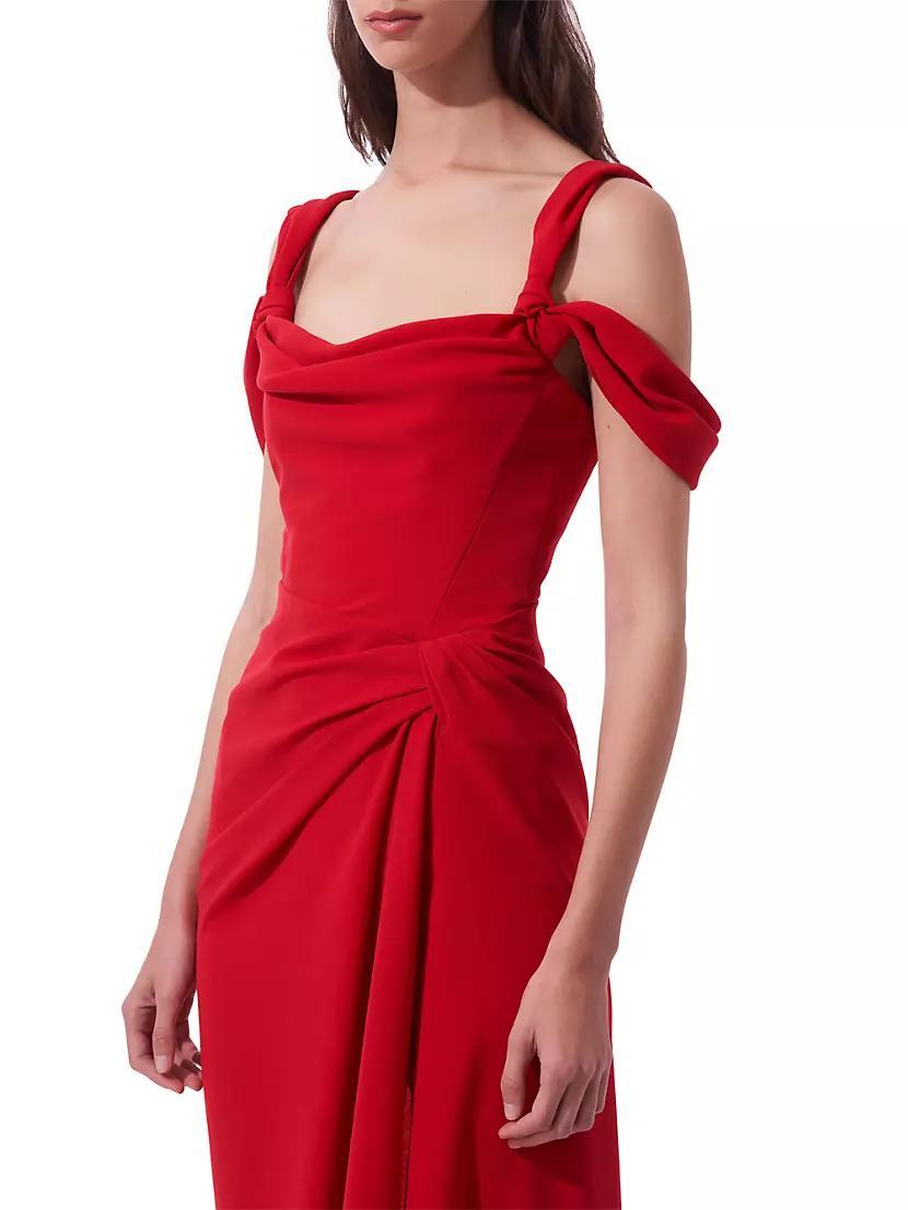 Ruched Off-the-Shoulder Gown Product Image