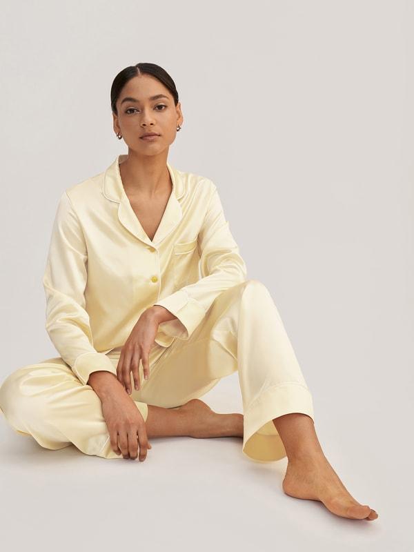 Golden Cocoon Silk Pajama Set Product Image