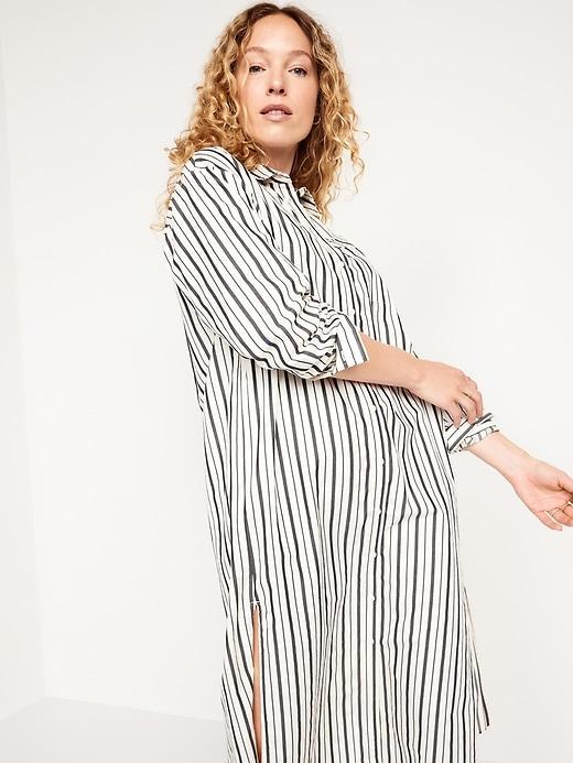 Loose Midi Shirt Dress Product Image