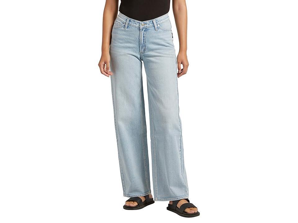 Silver Jeans Co. V-Front Mid-Rise Wide Leg Jeans L28944RCS141 (Indigo) Women's Jeans Product Image