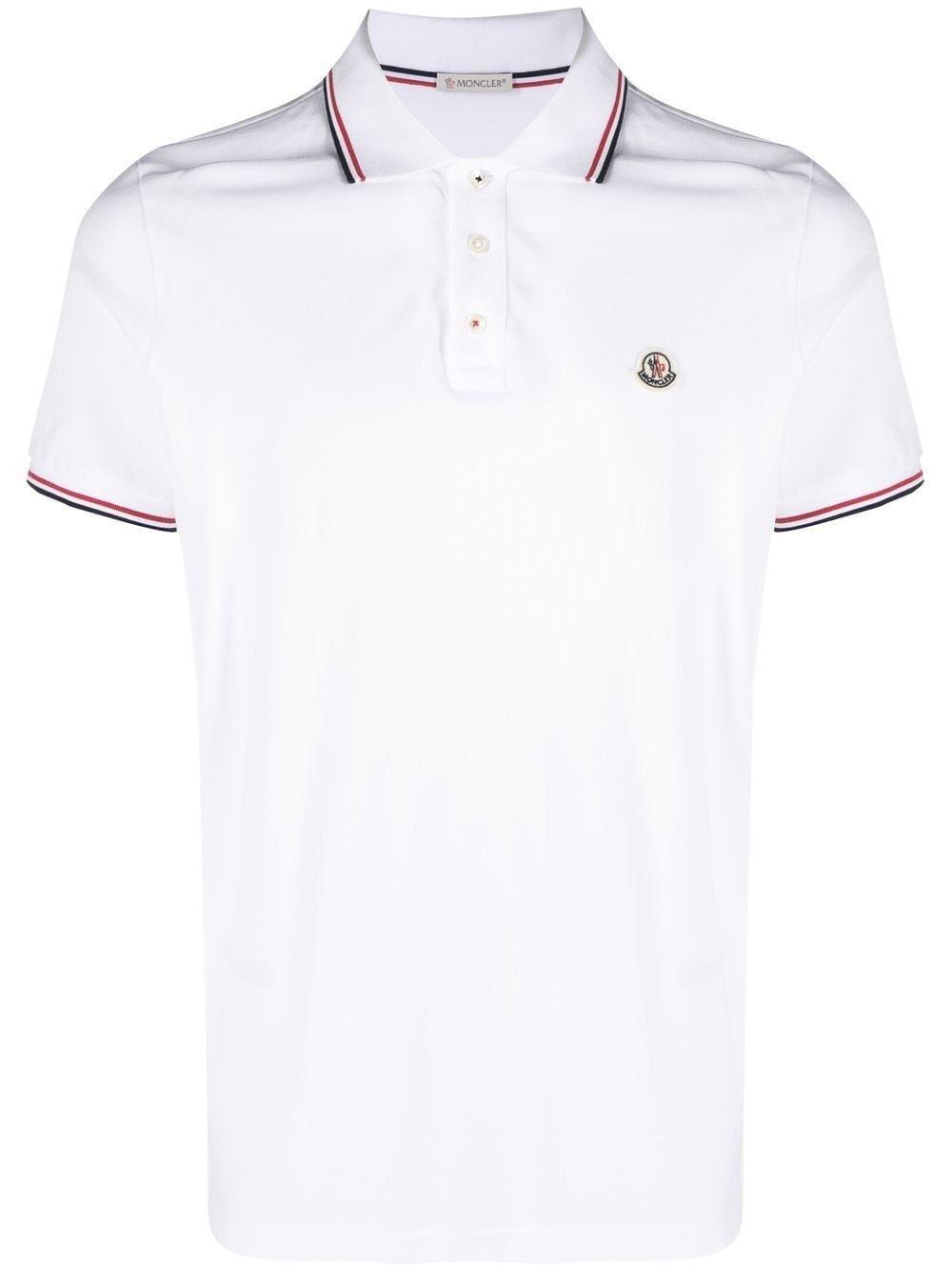 Logo-patch Short-sleeve Polo Shirt In White Product Image