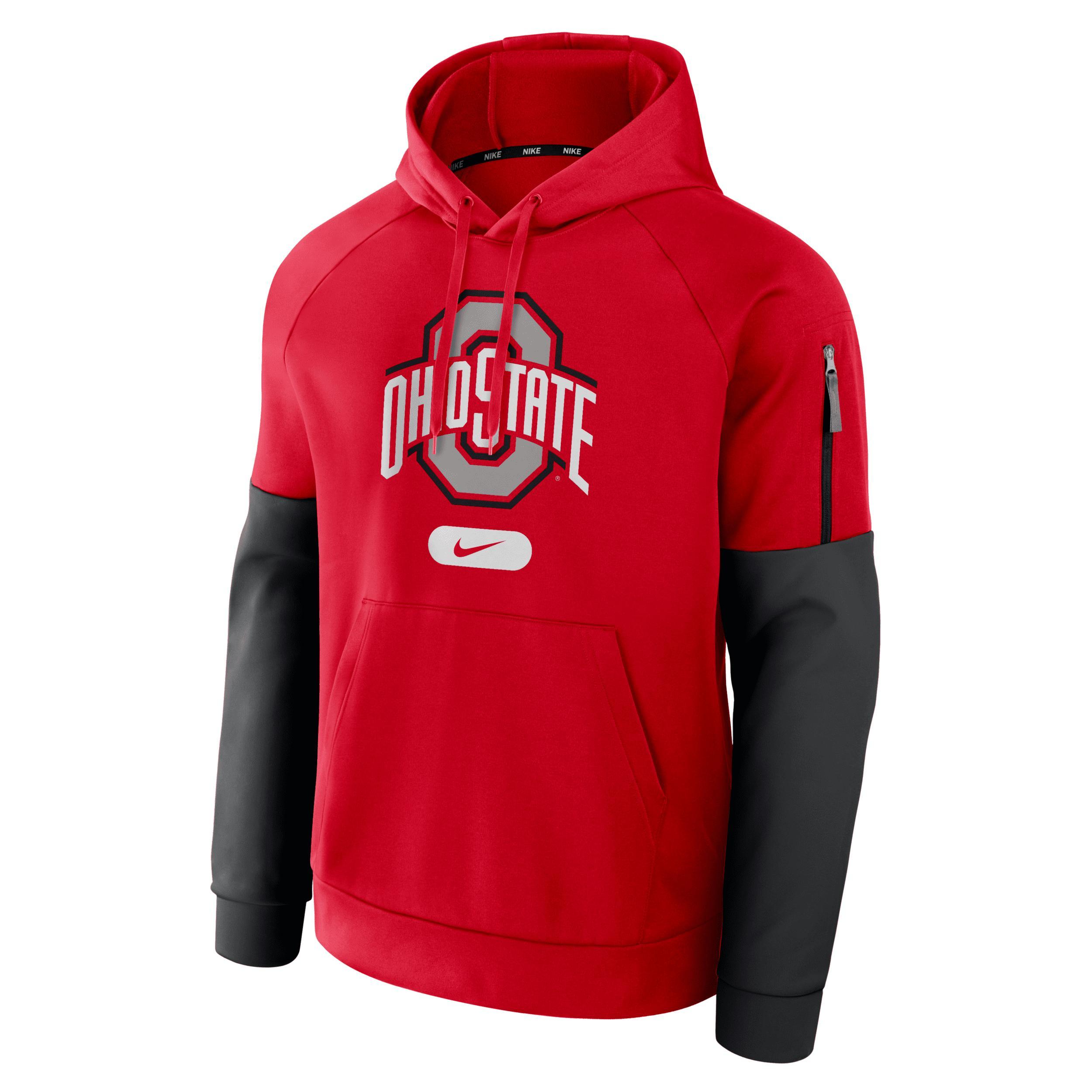 Mens Ohio State Buckeyes Fitness Mens Nike Therma College Pullover Hoodie Product Image