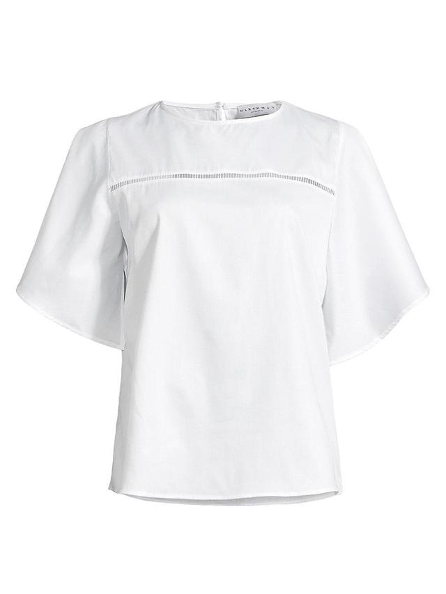 Womens Zinnia Short-Sleeve Cotton Blouse Product Image