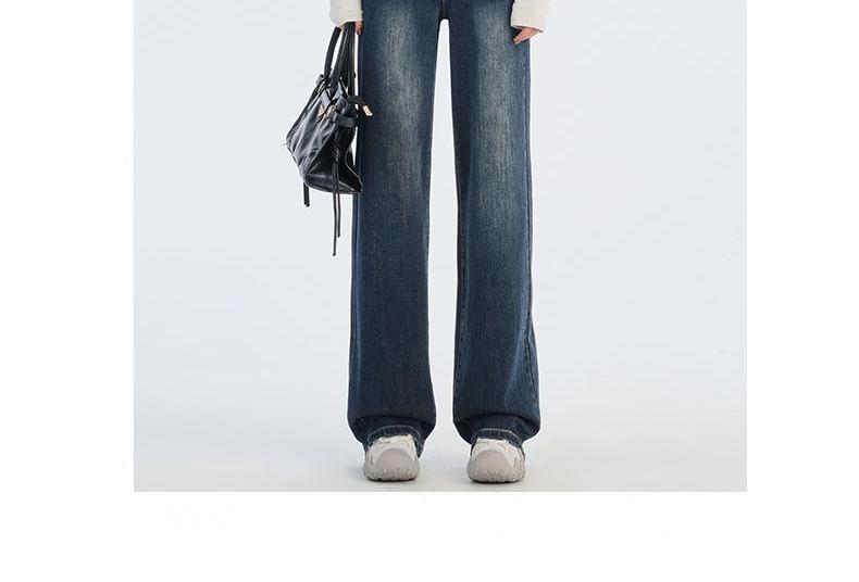 High Waist Wide Leg Jeans (Various Designs) Product Image