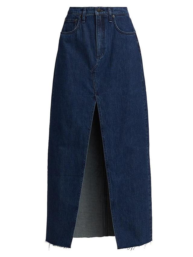 Womens Avery Denim Maxi Skirt Product Image