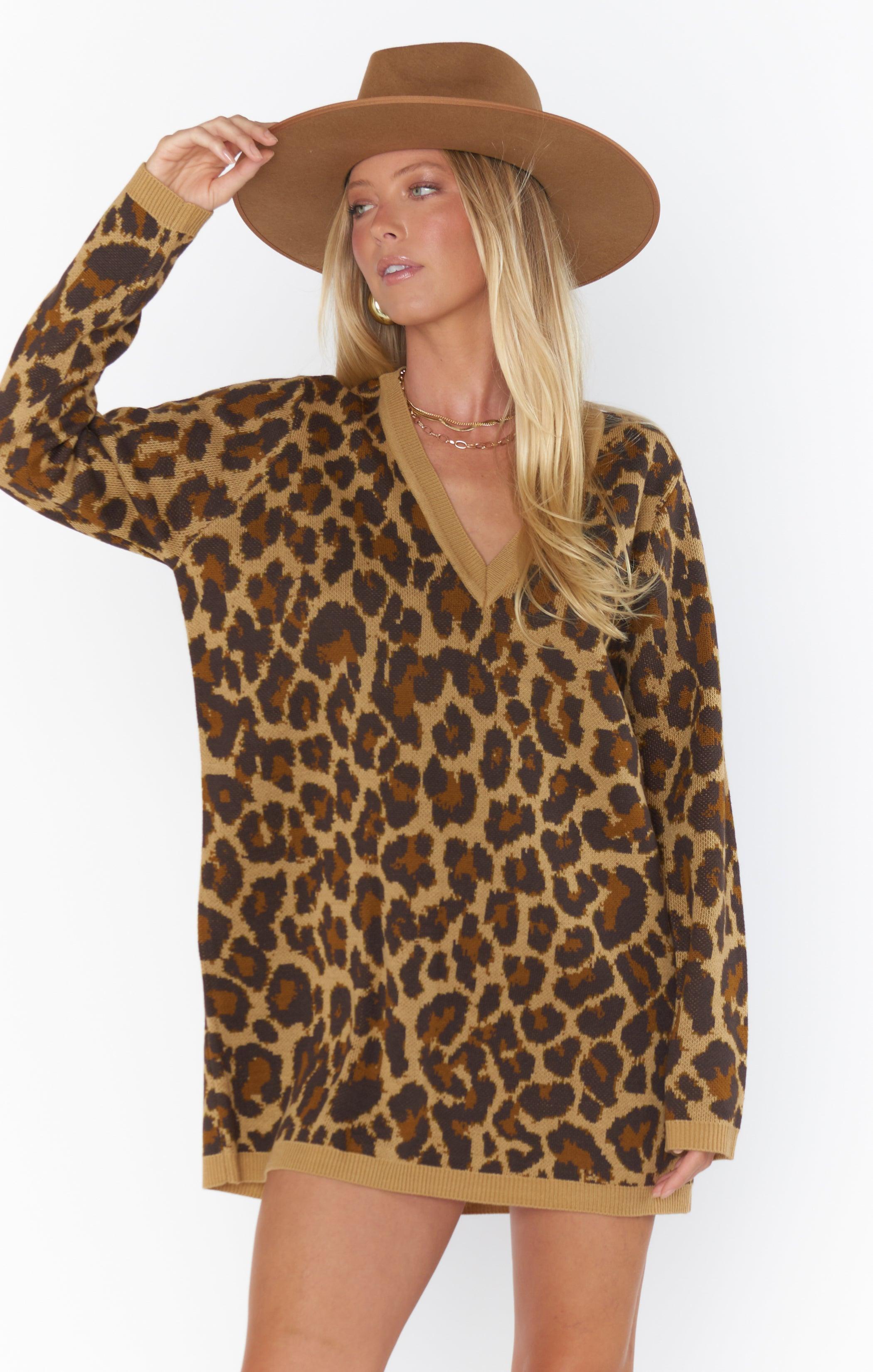 Hartford Sweater Dress ~ Leopard Knit Product Image