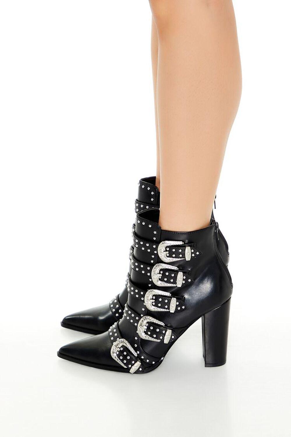 Buckled Block Heel Booties | Forever 21 Product Image