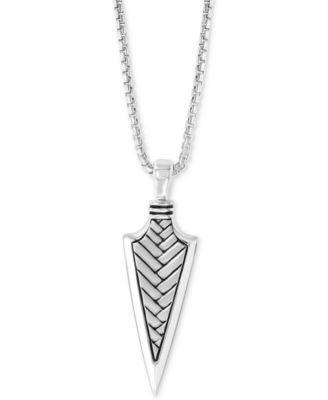 Effy Mens Arrow 22 Pendant Necklace in Sterling Silver Product Image