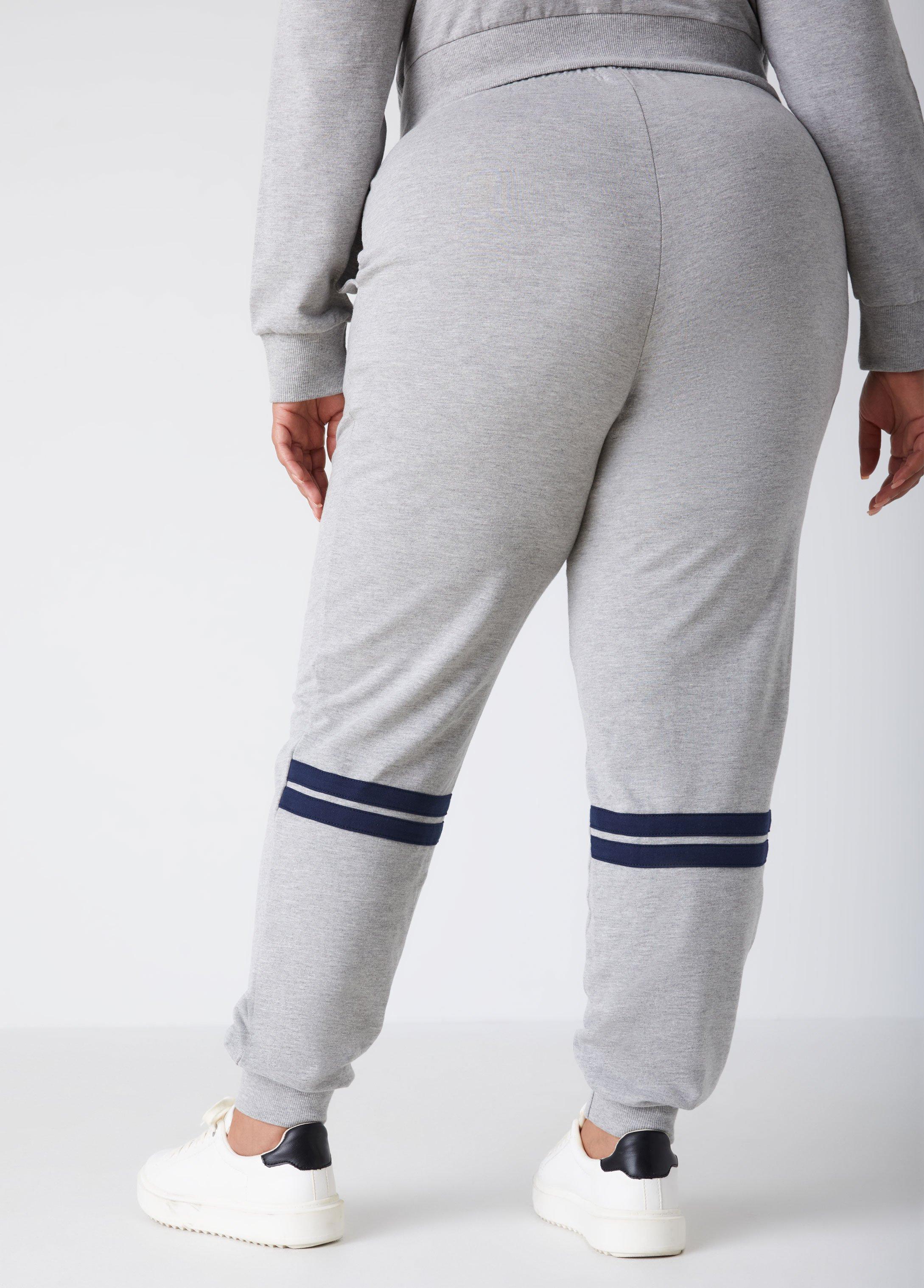 Plus Size Striped Terry Joggers Ashley Stewart Product Image