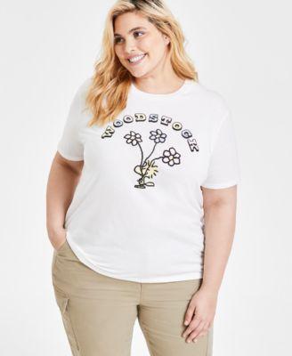 Trendy Plus Size Woodstock Graphic Print T-Shirt Product Image