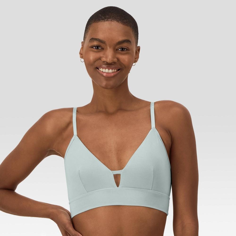 Hanes Originals Womens SuperSoft Longline Triangle Bra MHOT10 - Light Green XL Product Image