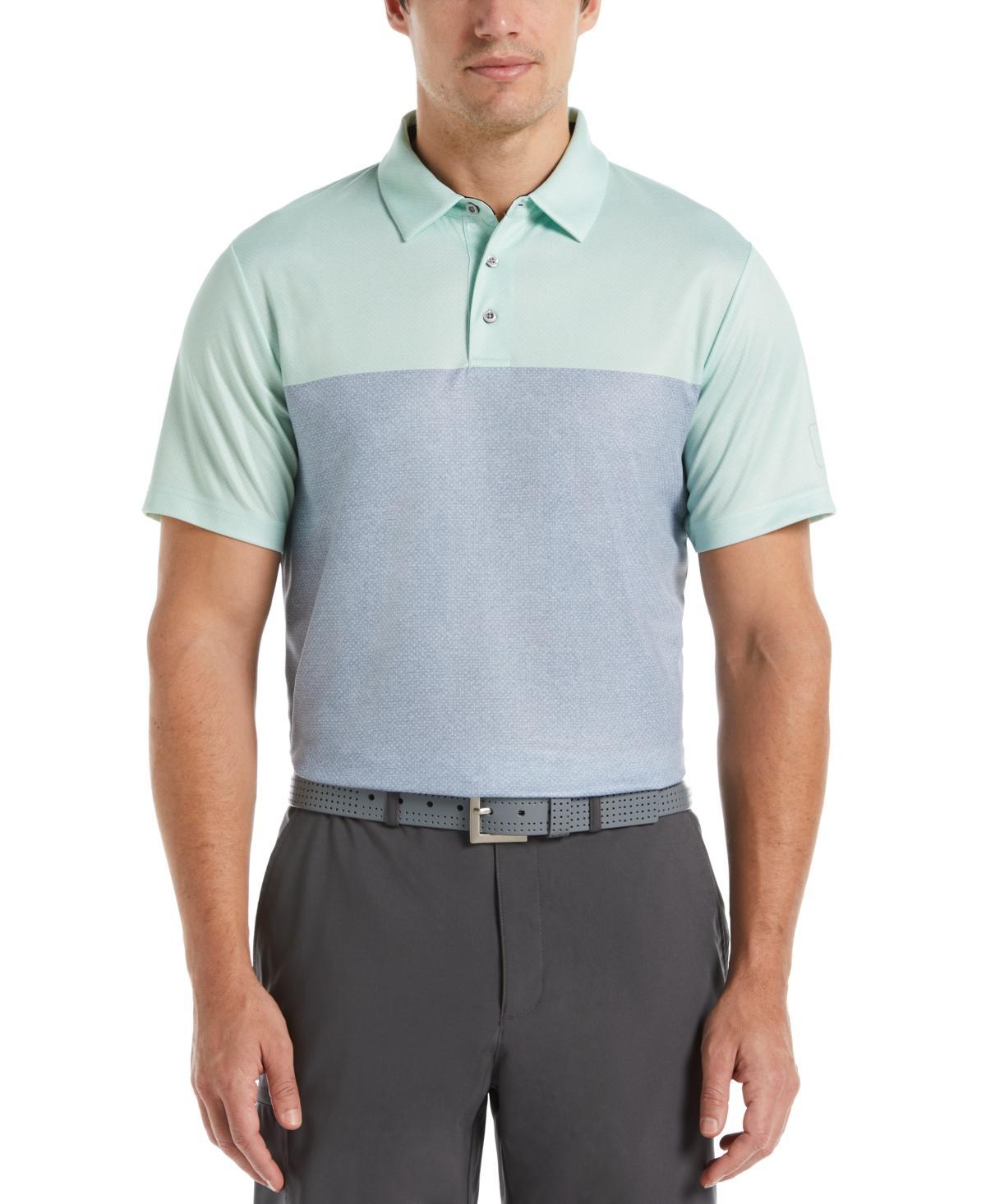 Pga Tour Mens Airflux Birdseye Block Print Short-Sleeve Golf Polo Shirt Product Image