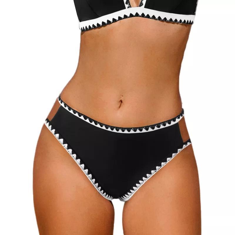 Womens CUPSHE Shell Stitch Swim Bottoms Product Image