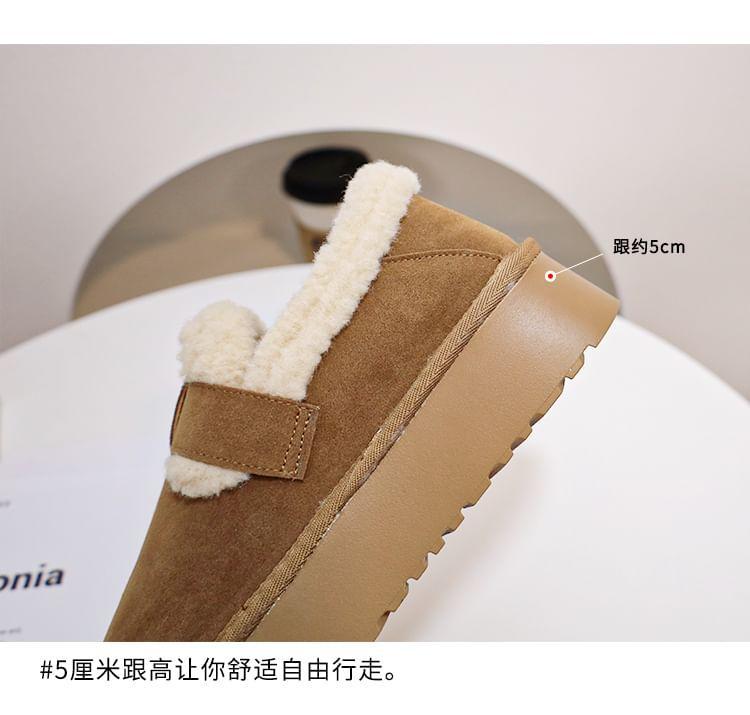 Platform Fleece-Lined Buckled Slip-Ons Product Image