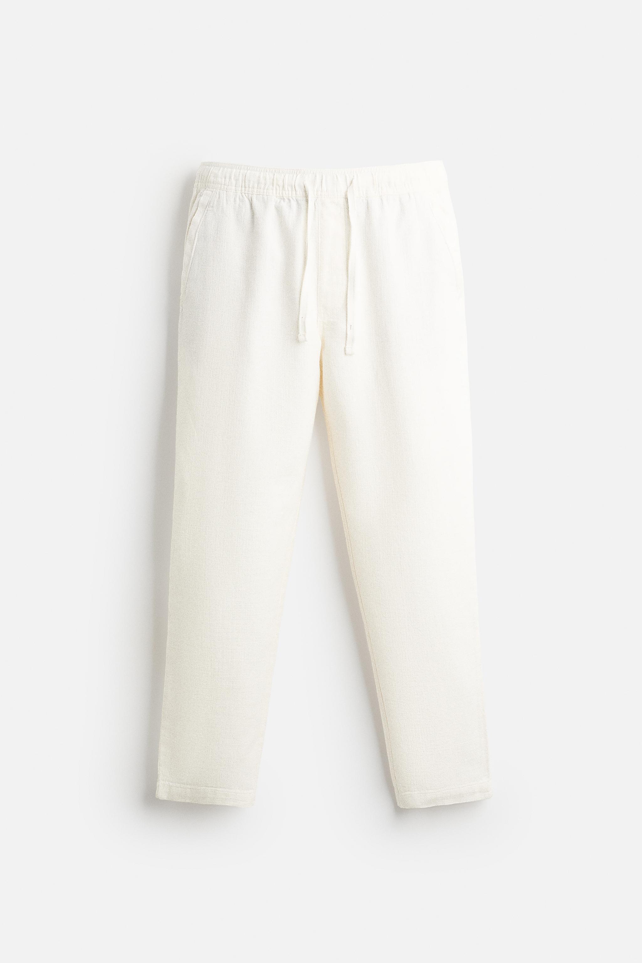 TEXTURED JOGGER WAIST PANTS Product Image