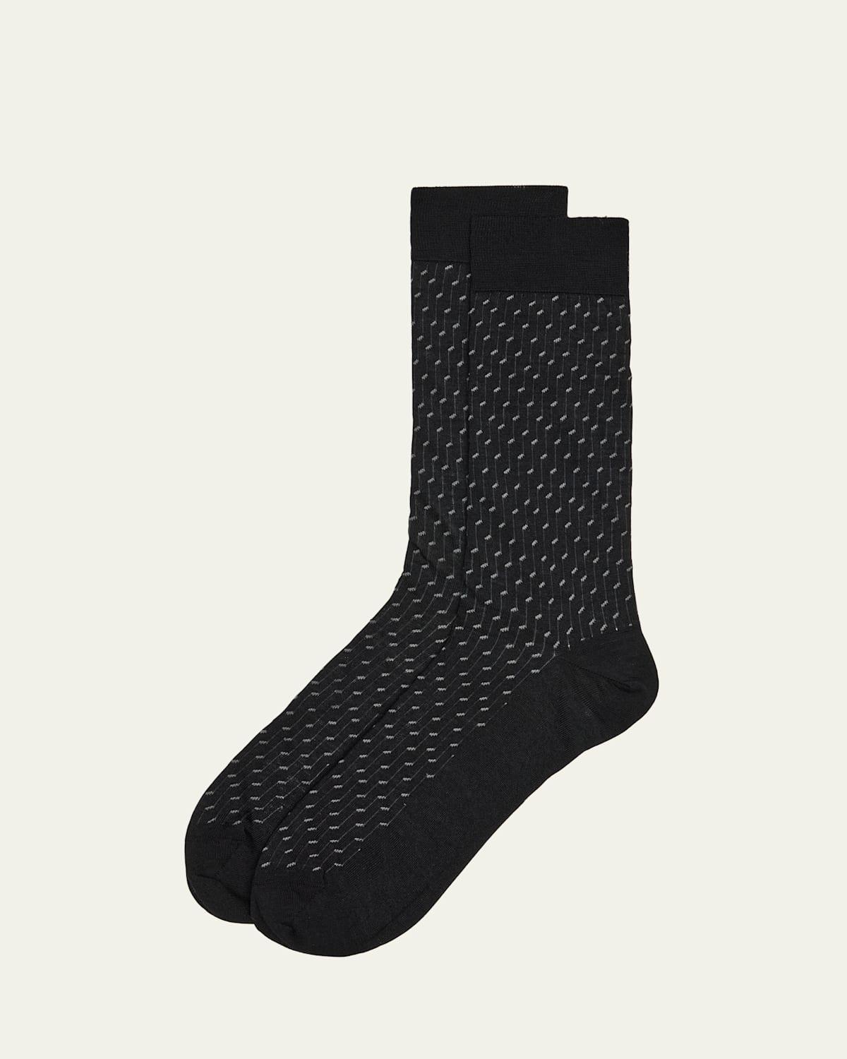 Mens Wool and Nylon Notes Crew Socks Product Image