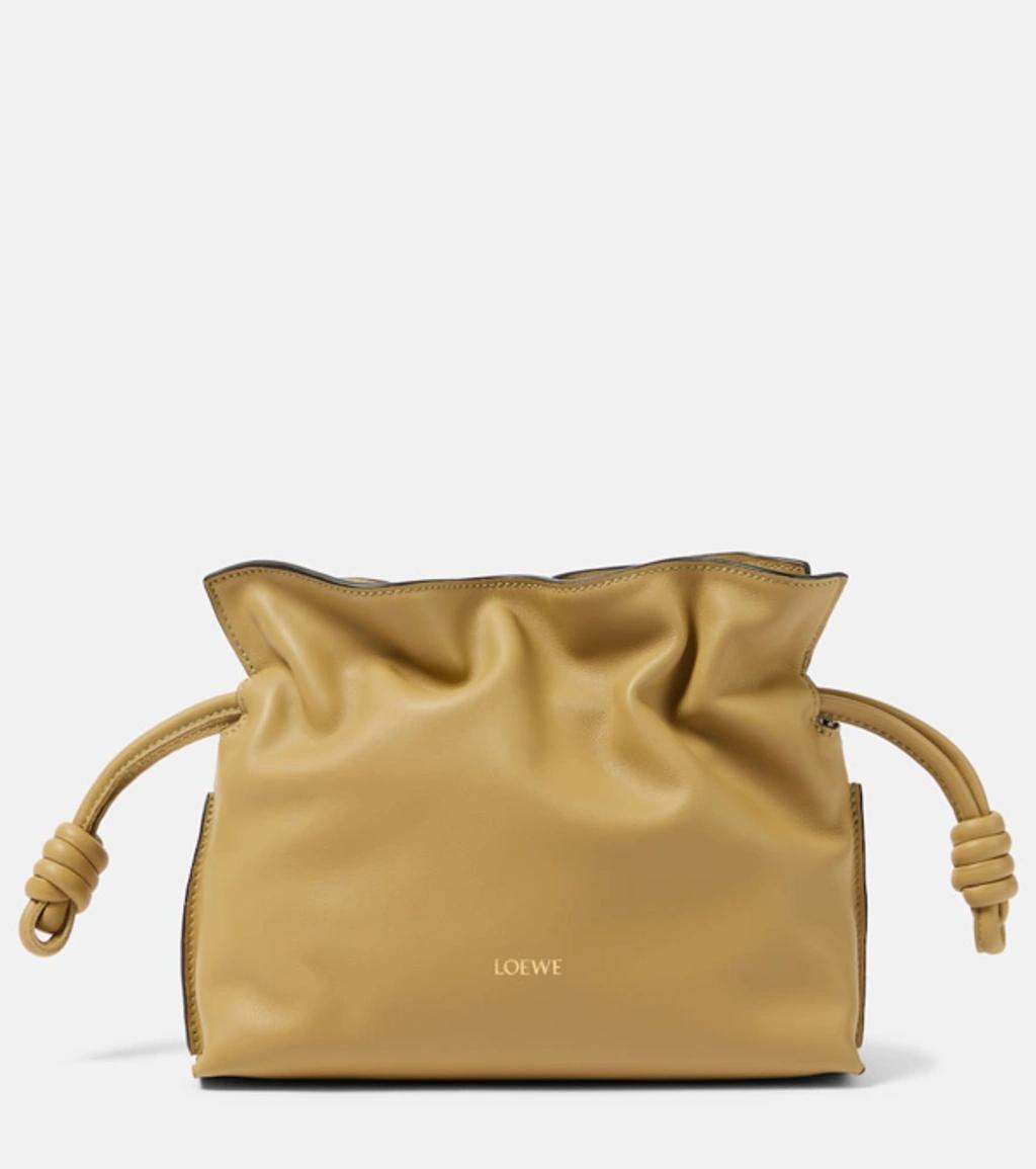 LOEWE Flamenco Mini Leather Clutch In Clay Green Product Image