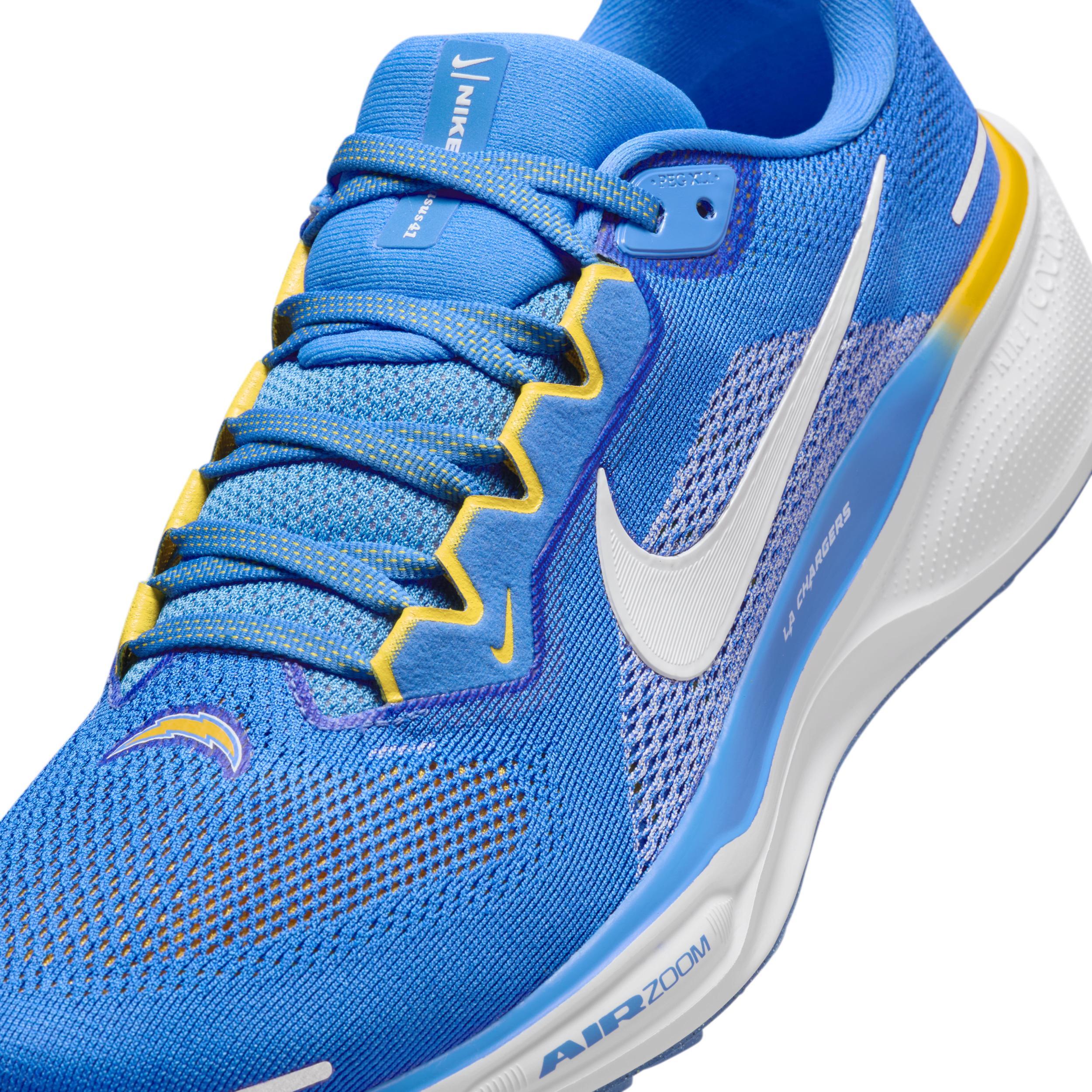 Nike Mens Pegasus 41 NFL Los Angeles Chargers Road Running Shoes Product Image