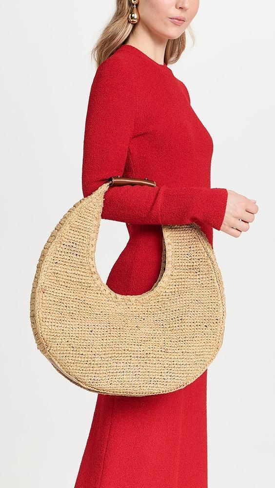 STAUD Large Raffia Moon Tote Bag | Shopbop Product Image