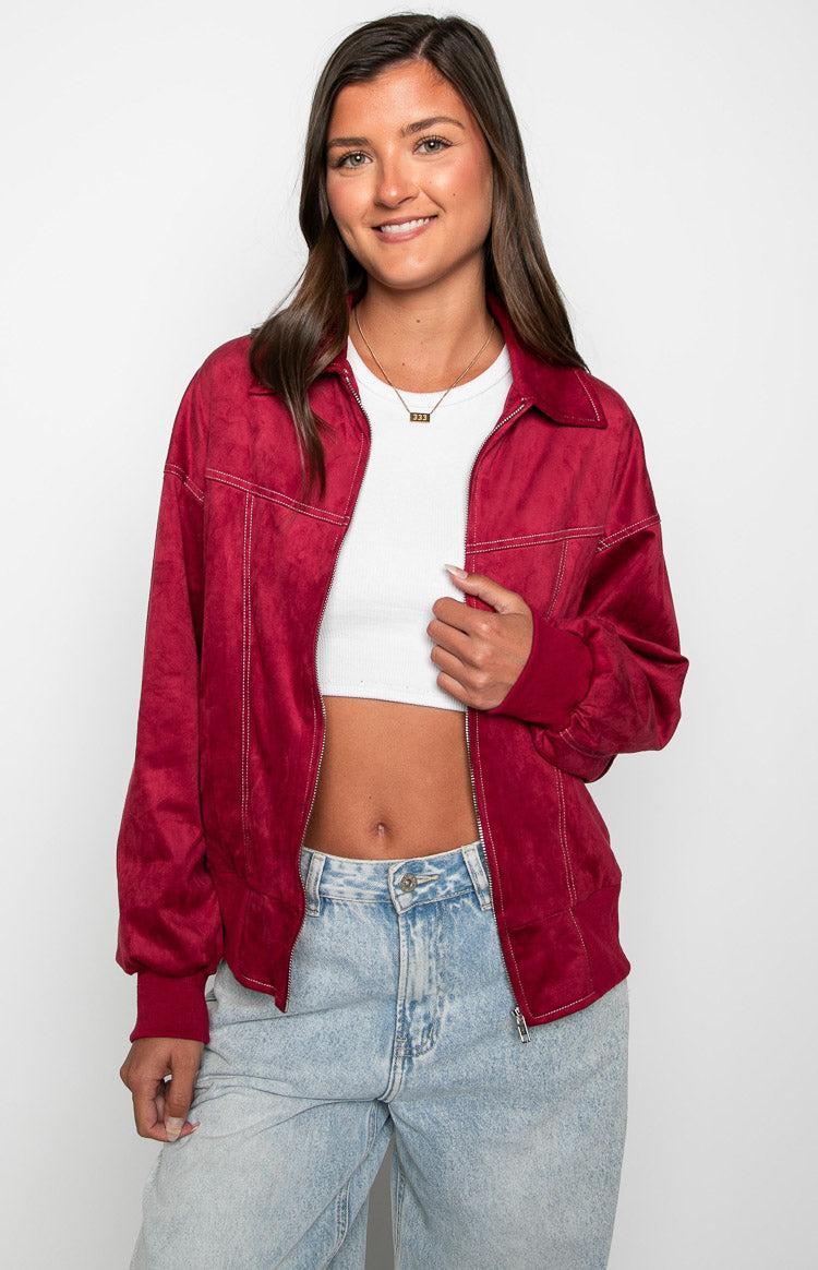 Lui Red Bomber Jacket Product Image