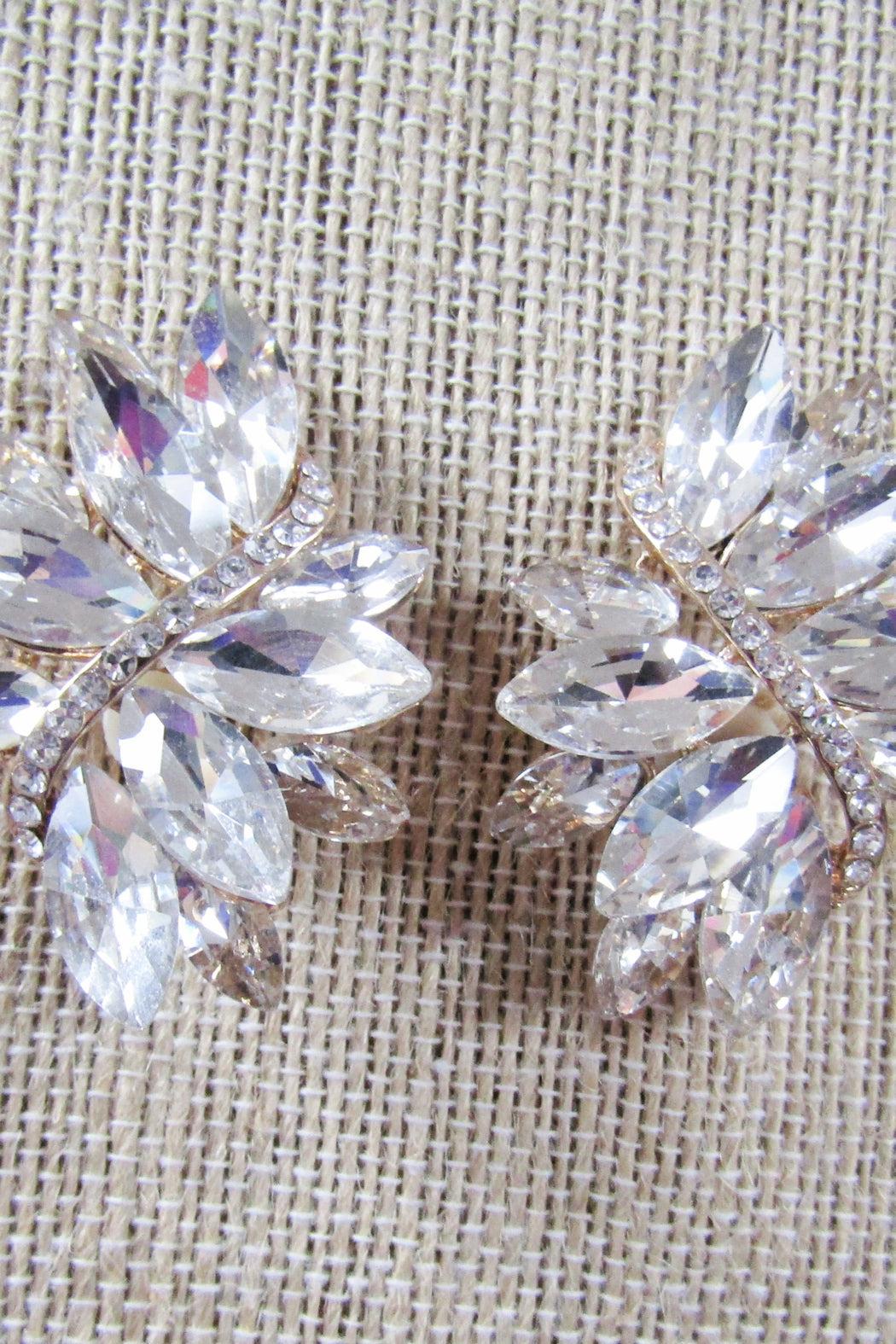 Sparkling Clear Rhinestone Clip Earring Product Image