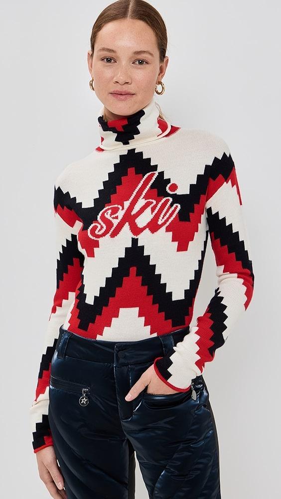 Perfect Moment Chevron Roll Neck Sweater | Shopbop Product Image