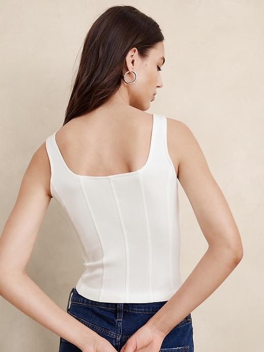 Soft Touch Scuba Corset Top Product Image