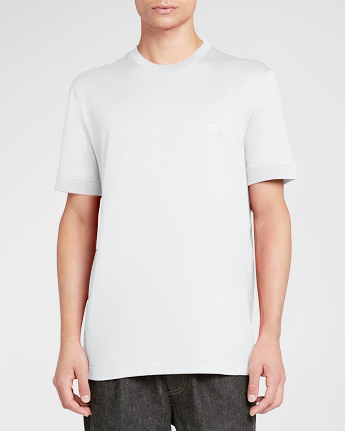 Mens Outline Logo Crewneck T-Shirt Product Image