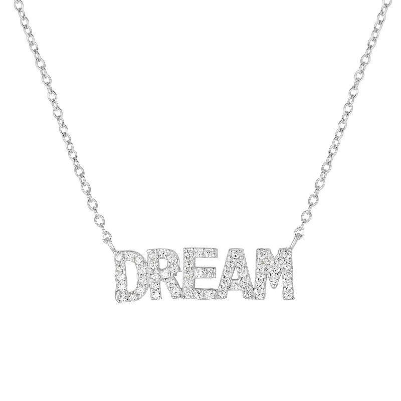 Sunkissed Sterling Dream Cubic Zirconia Necklace, Womens, Silver Tone Product Image