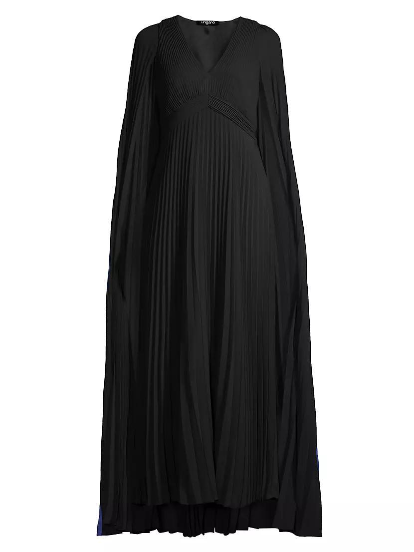 Joelle Plissé Cape Maxi Dress Product Image